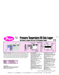Thumbnail of document Data Sheet - DL6 Pressure/Temperature/RH Data Logger